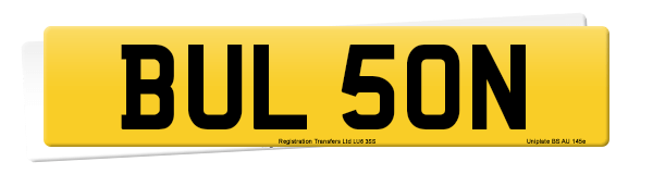 Registration number BUL 50N